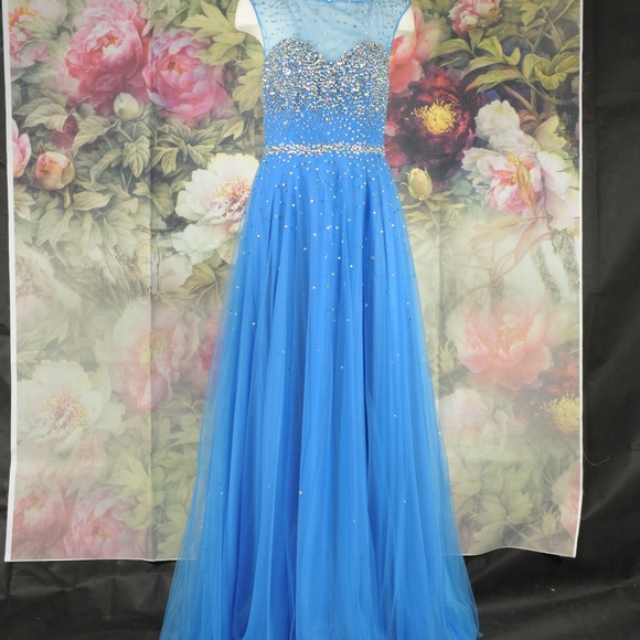 TONY BOWLS LE GALA Bling GOWN SZ 10 NWT - Picture 4 of 4